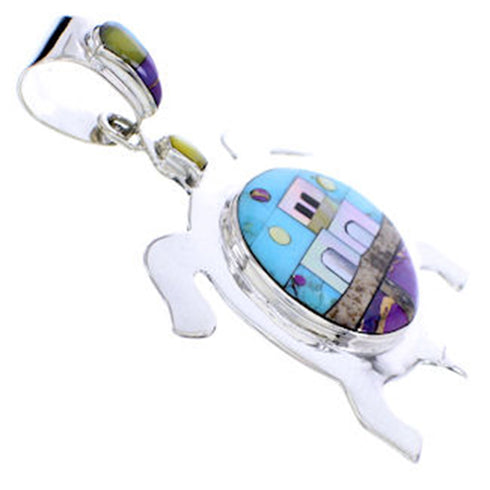 Multicolor Native American Design Turtle Jewelry Pendant YS71428